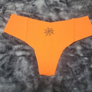 ❤️ Victoria's secret pink Spider Web no show thong panty MEDIUM ORANGE